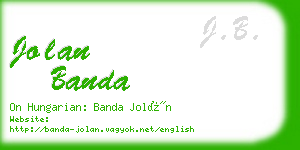 jolan banda business card